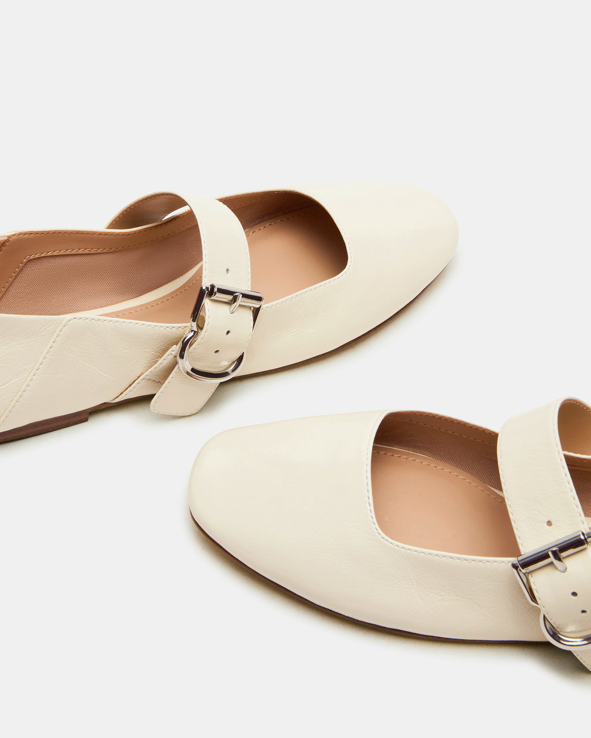 JENNI Bone Leather Women's Square-Toe Mary Jane Ballet Flat | Steve Madden Premium