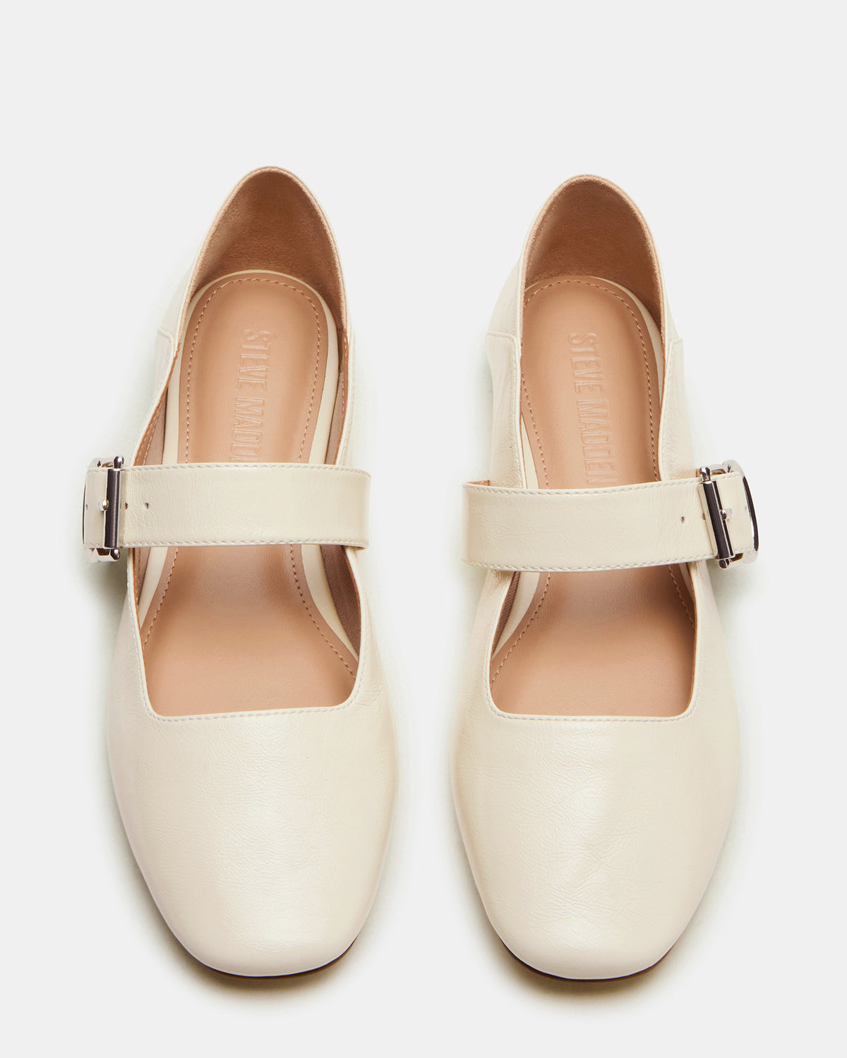 JENNI Bone Leather Women's Square-Toe Mary Jane Ballet Flat | Steve Madden Premium