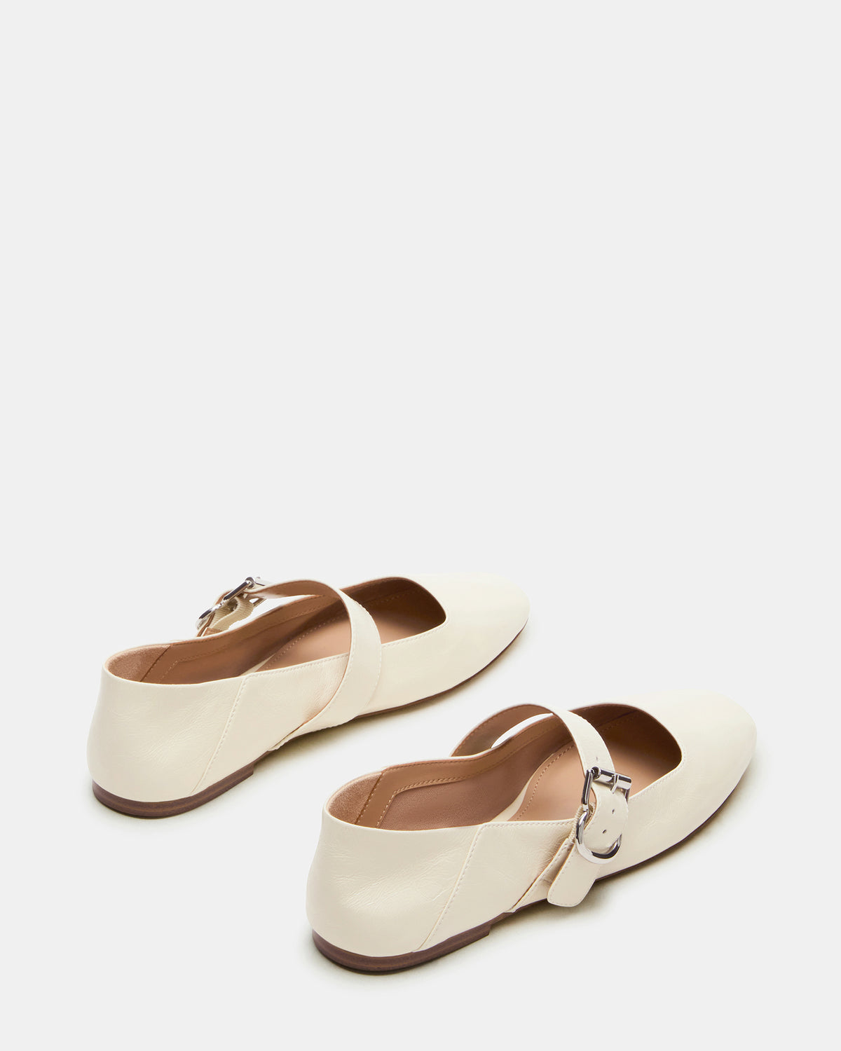 JENNI Bone Leather Women's Square-Toe Mary Jane Ballet Flat | Steve Madden Premium
