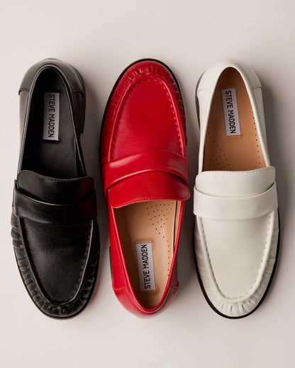 RIDLEY Ice Leather Tailored Loafer | Women's Loafers | Steve Madden Signature