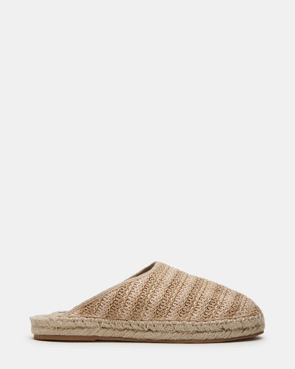 GILLIGAN Raffia Espadrille Mule Flat | Women's Flats | Steve Madden Special Offer