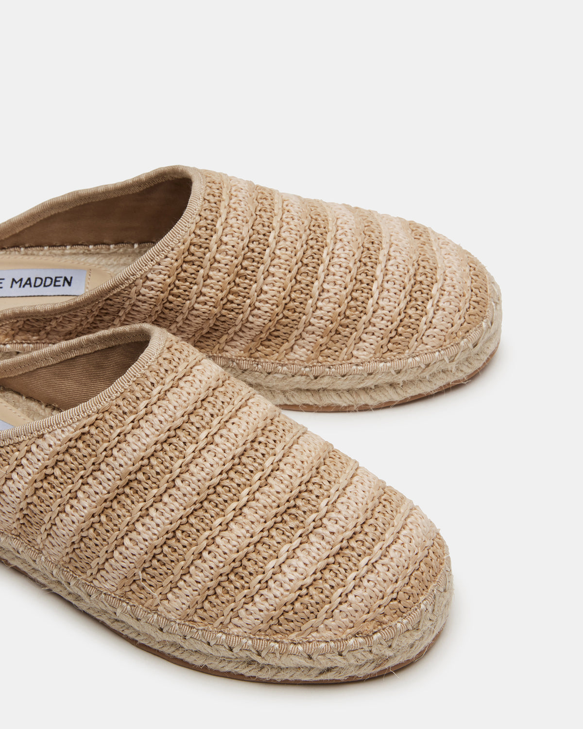GILLIGAN Raffia Espadrille Mule Flat | Women's Flats | Steve Madden Special Offer