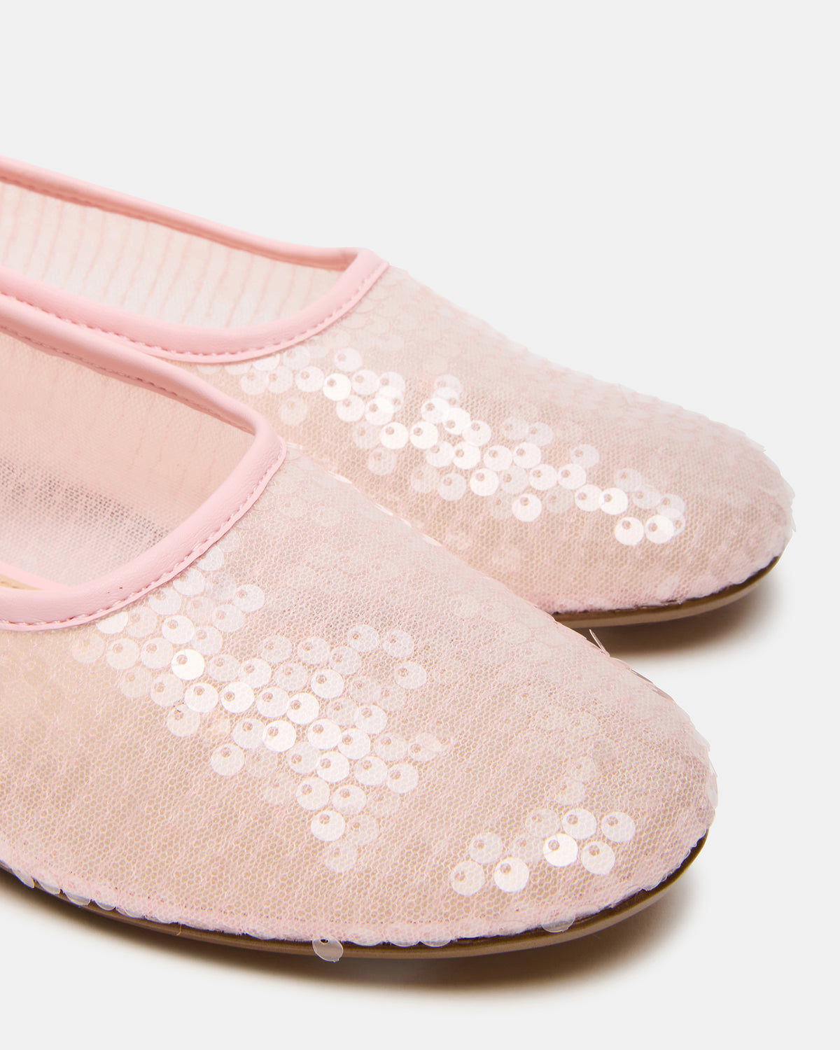 GARCELLE Pink Sequin Women's Ballet Flats | Steve Madden Sale