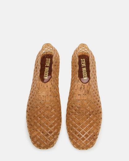 GROVE Tan Square-Toe Jelly Women's Flat | Steve Madden Deals