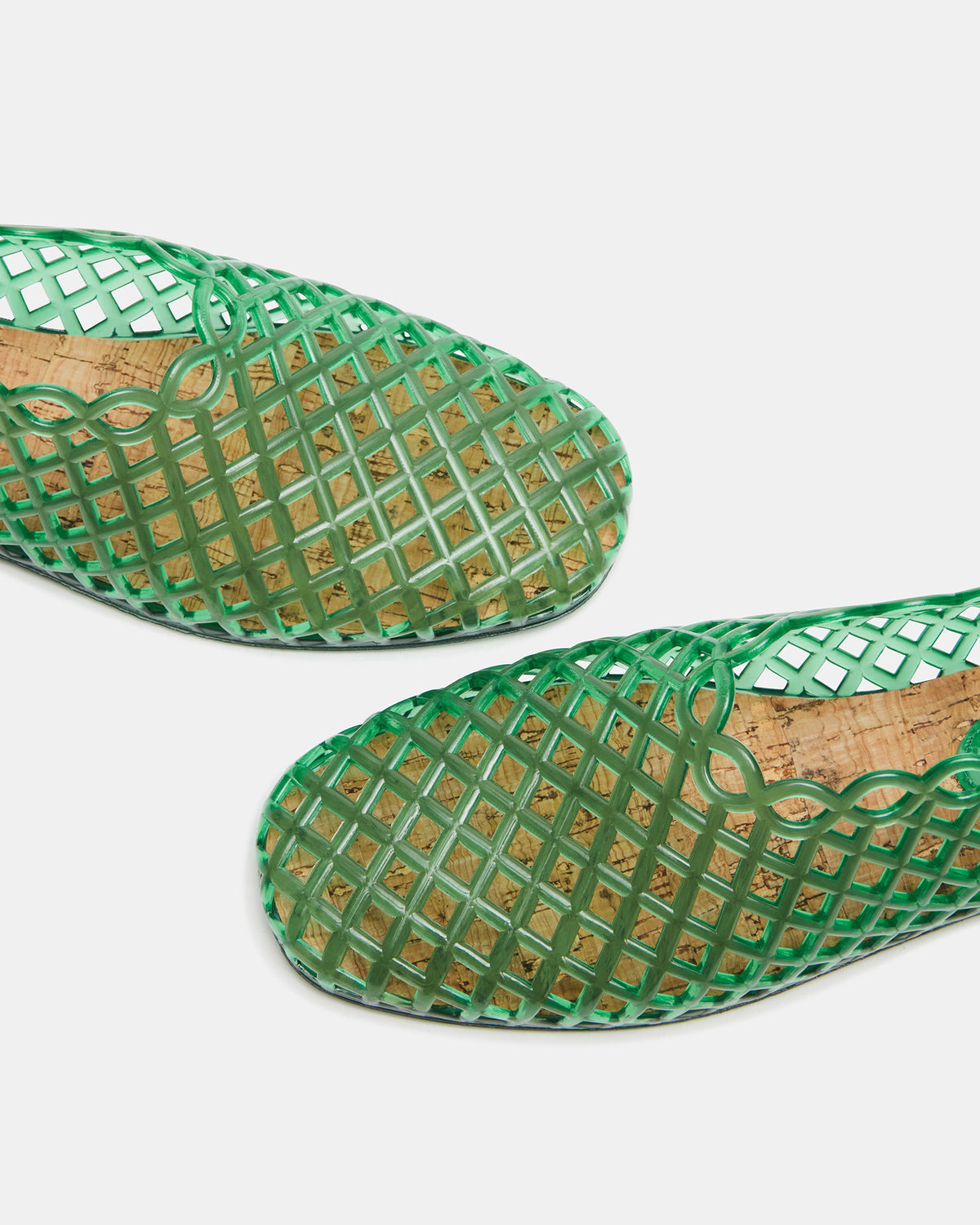 GROVE Green Square-Toe Jelly Women's Flat | Steve Madden Hot Sale