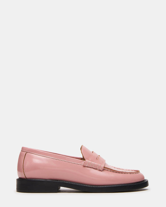 MADISON Light Pink Leather Women's Penny Loafer | Steve Madden Smart Buy