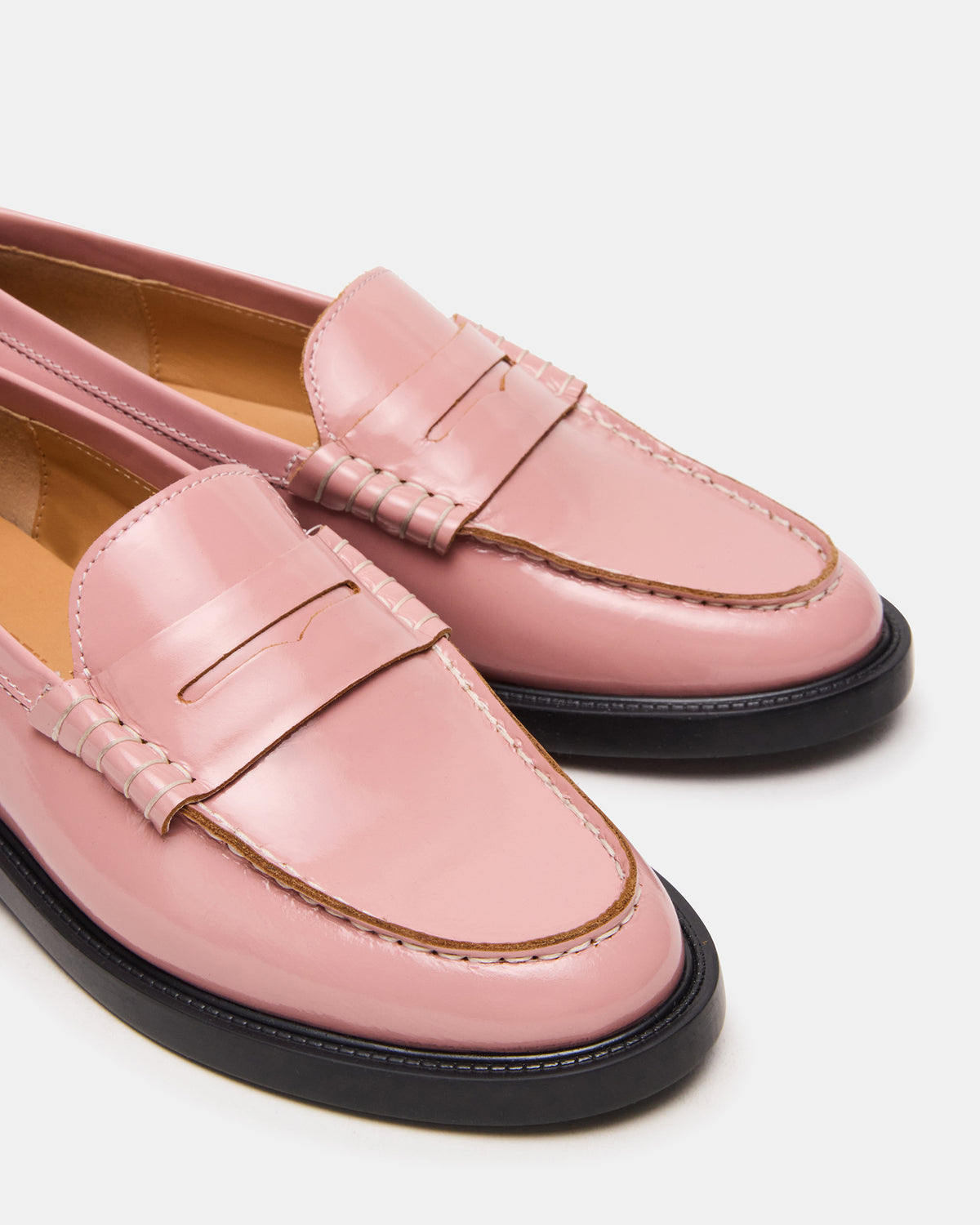 MADISON Light Pink Leather Women's Penny Loafer | Steve Madden Smart Buy