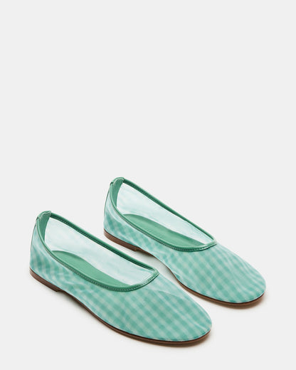 MEADOW Green Multi Mesh Women's Ballet Flats | Steve Madden Popular