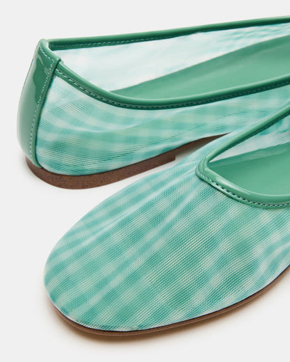 MEADOW Green Multi Mesh Women's Ballet Flats | Steve Madden Popular