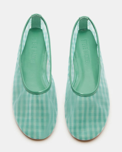 MEADOW Green Multi Mesh Women's Ballet Flats | Steve Madden Popular