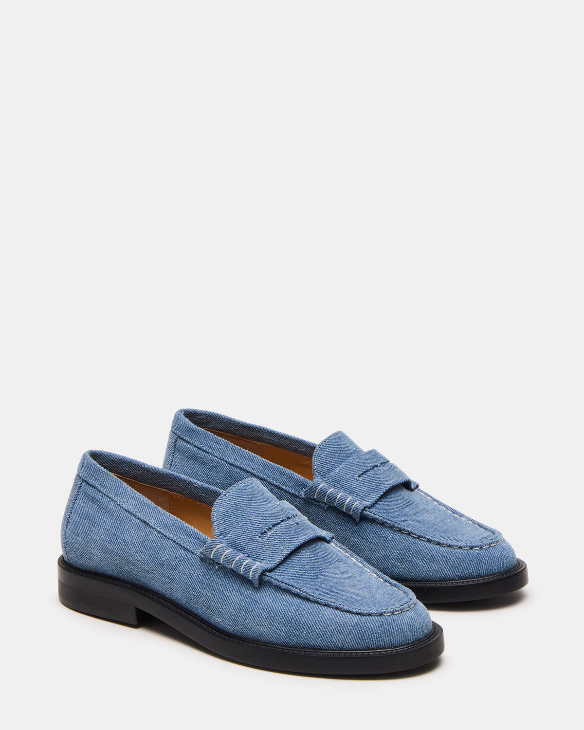 MADISON Denim Fabric Women's Penny Loafer | Steve Madden Smart Buy