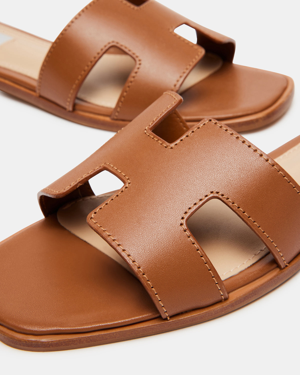 HADYN Cognac Leather Sandal | Women's Designer Sandals | Steve Madden Popular