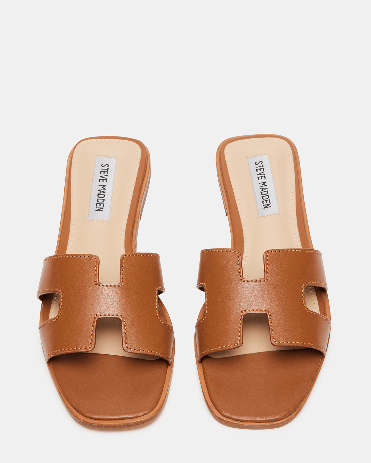 HADYN Cognac Leather Sandal | Women's Designer Sandals | Steve Madden Popular