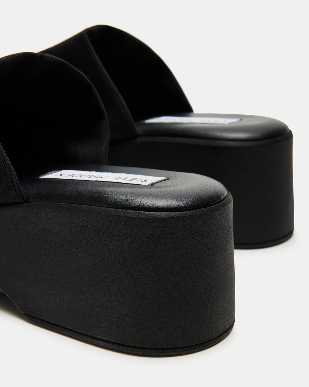 SLINKY30 Black Women's Platform Sandal | Steve Madden Quality