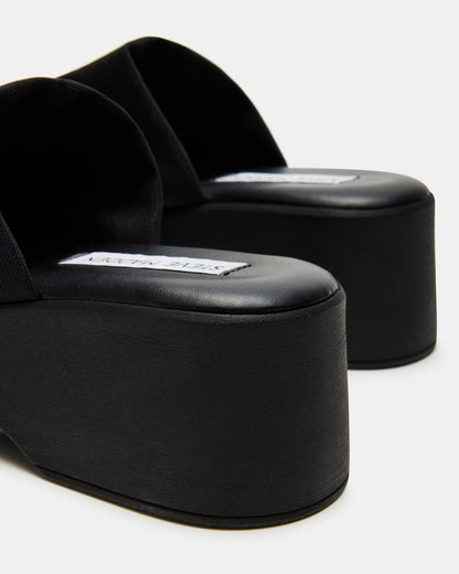 SLINKY30 Black Women's Platform Sandal | Steve Madden Quality