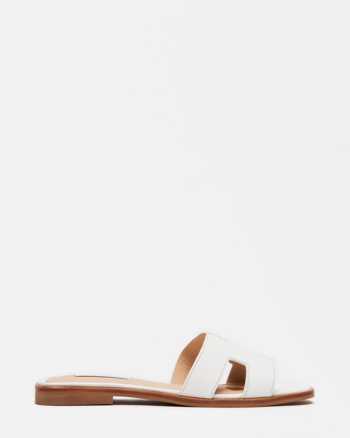 HADYN White Leather Sandal | Women's Designer Sandals | Steve Madden Popular