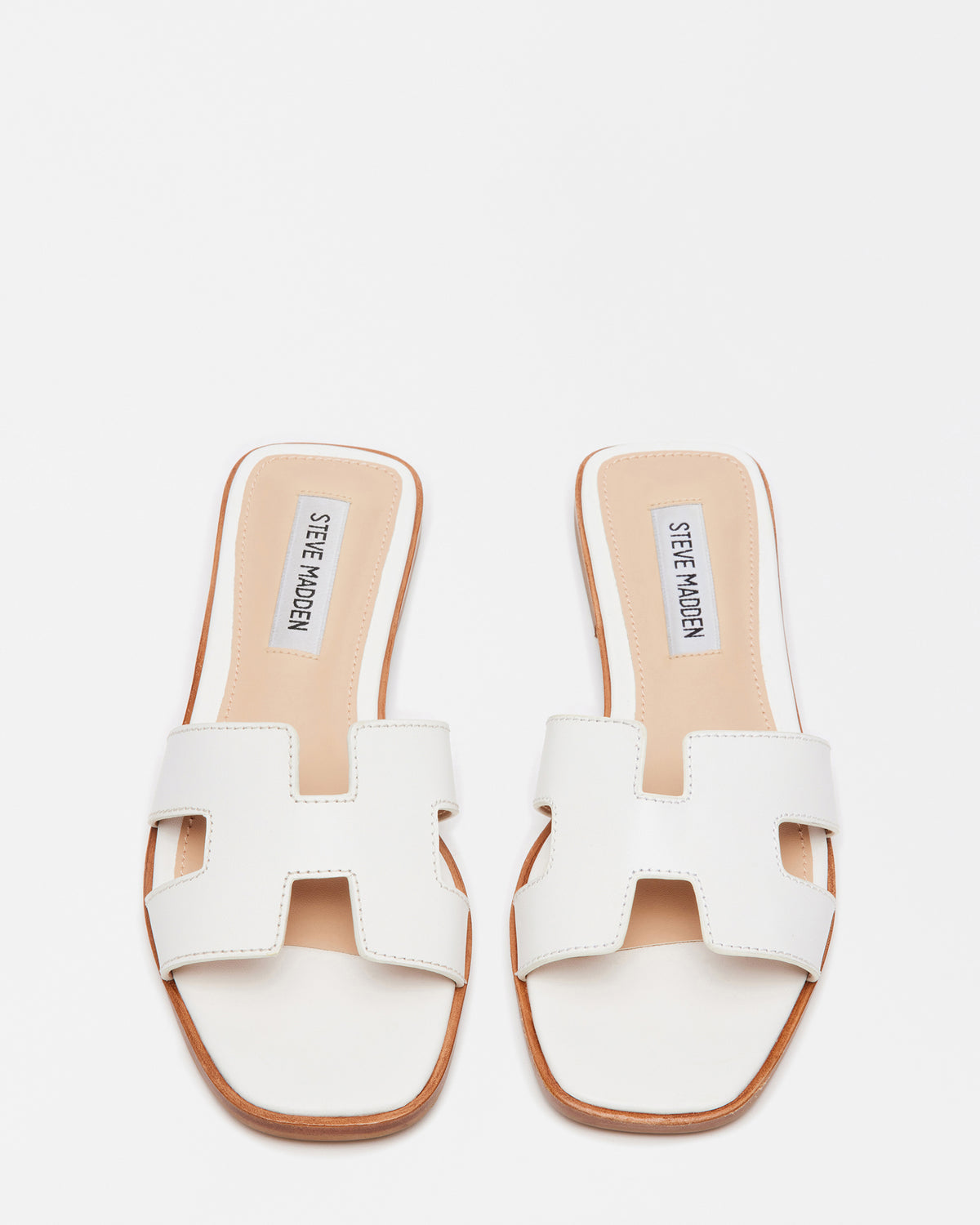 HADYN White Leather Sandal | Women's Designer Sandals | Steve Madden Popular