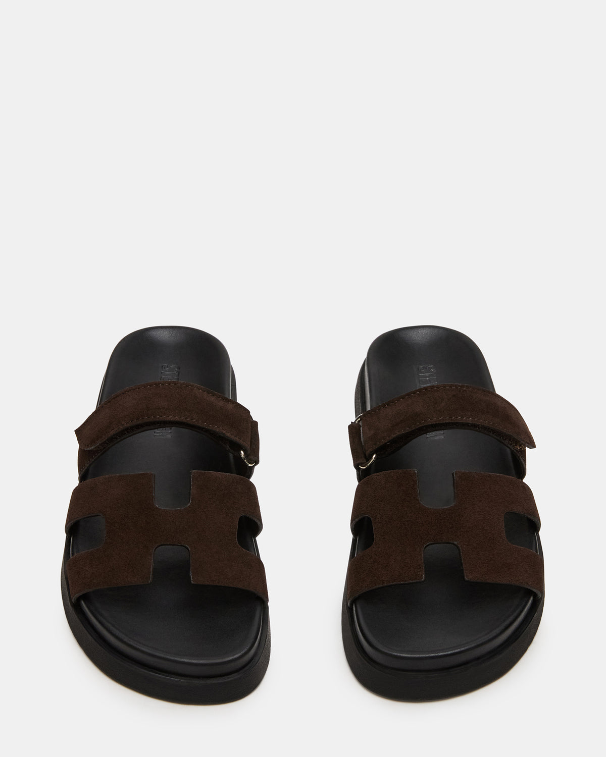 MAYVEN Chocolate Brown Suede Flatform Slide Women's Sandal | Steve Madden Deals