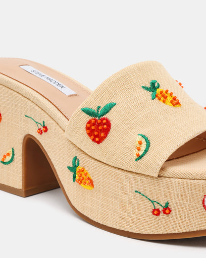 TRIPPY Embellished Fruit Multi Platform Mule Women's Sandal | Steve Madden Signature