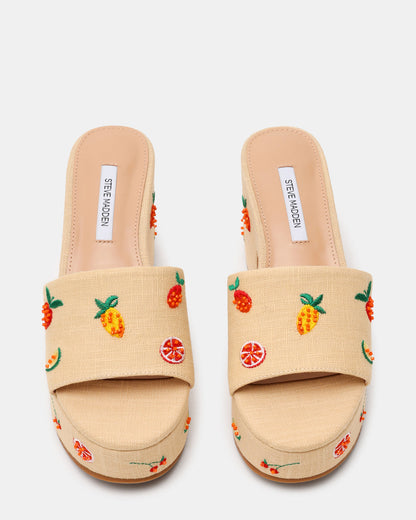TRIPPY Embellished Fruit Multi Platform Mule Women's Sandal | Steve Madden Signature