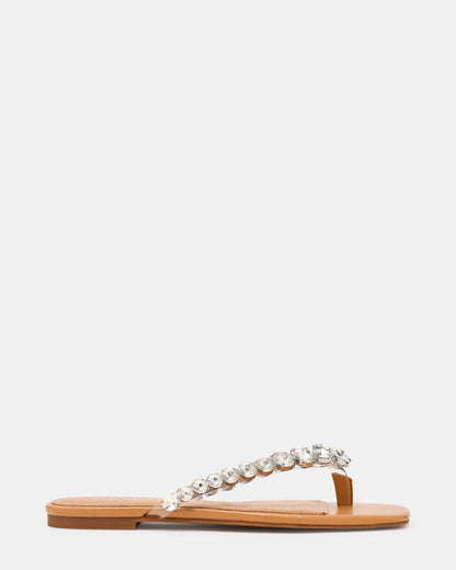 MARBLE Rhinestones Silver Multi Thong Square-Toe Women's Sandal | Steve Madden Special Offer