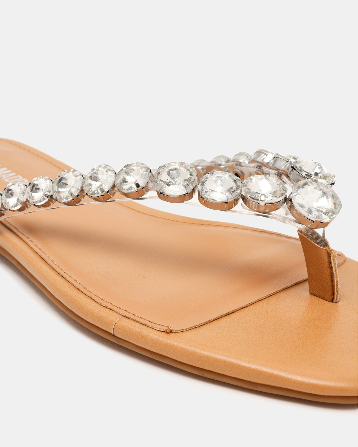 MARBLE Rhinestones Silver Multi Thong Square-Toe Women's Sandal | Steve Madden Special Offer
