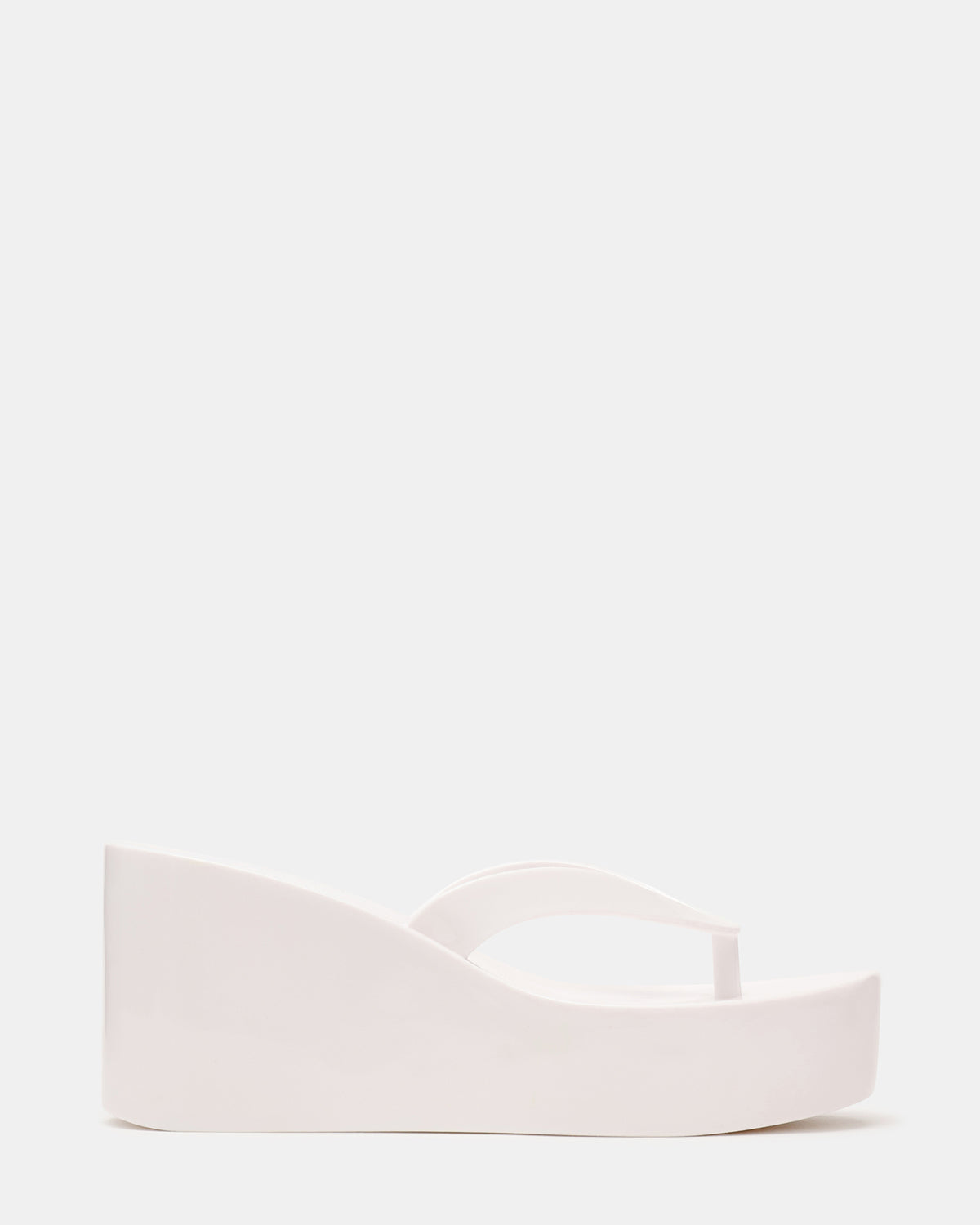 JELLA White Thong Wedge Women's Platform Sandal | Steve Madden Trending