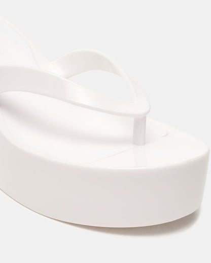 JELLA White Thong Wedge Women's Platform Sandal | Steve Madden Trending