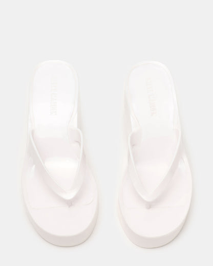 JELLA White Thong Wedge Women's Platform Sandal | Steve Madden Trending