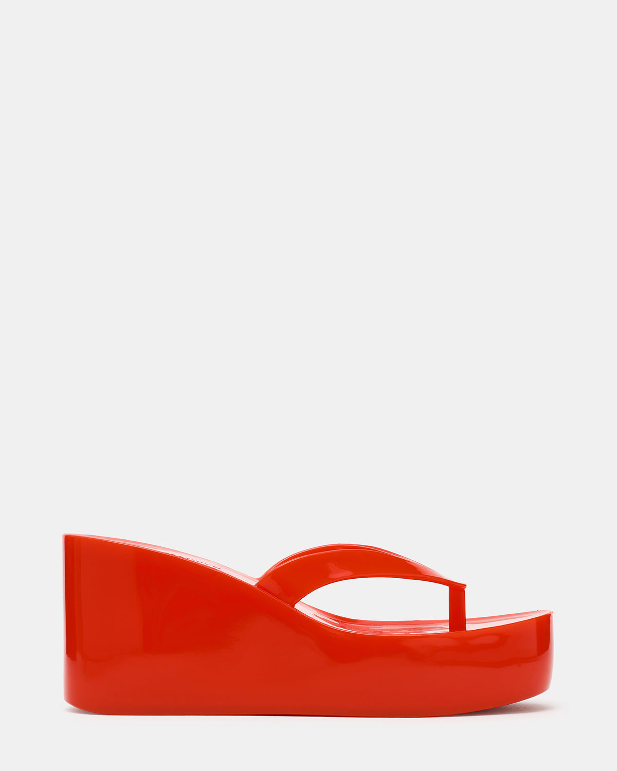 JELLA Red Thong Wedge Women's Platform Sandal | Steve Madden Trending