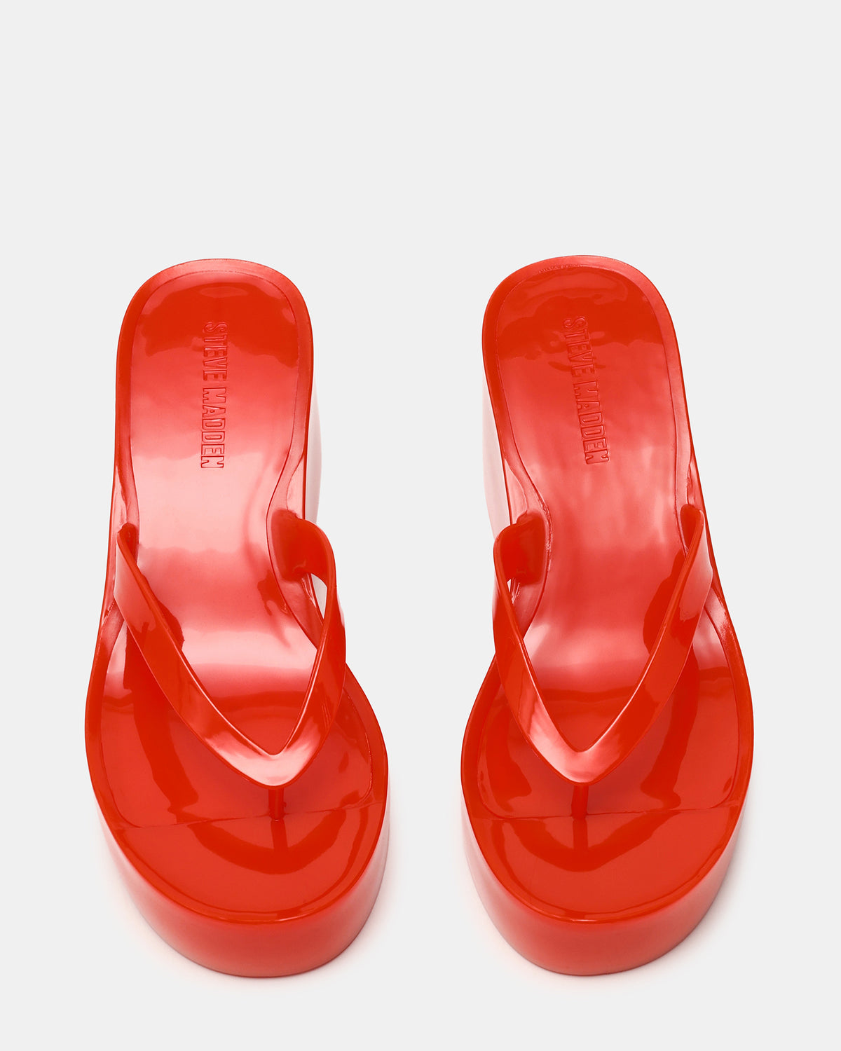 JELLA Red Thong Wedge Women's Platform Sandal | Steve Madden Trending