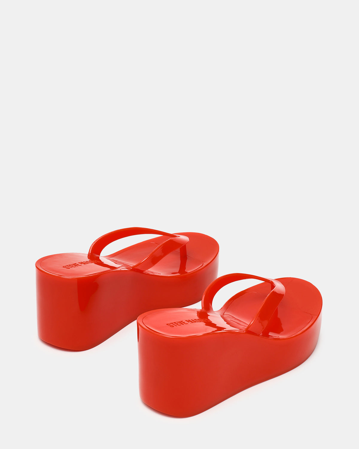JELLA Red Thong Wedge Women's Platform Sandal | Steve Madden Trending