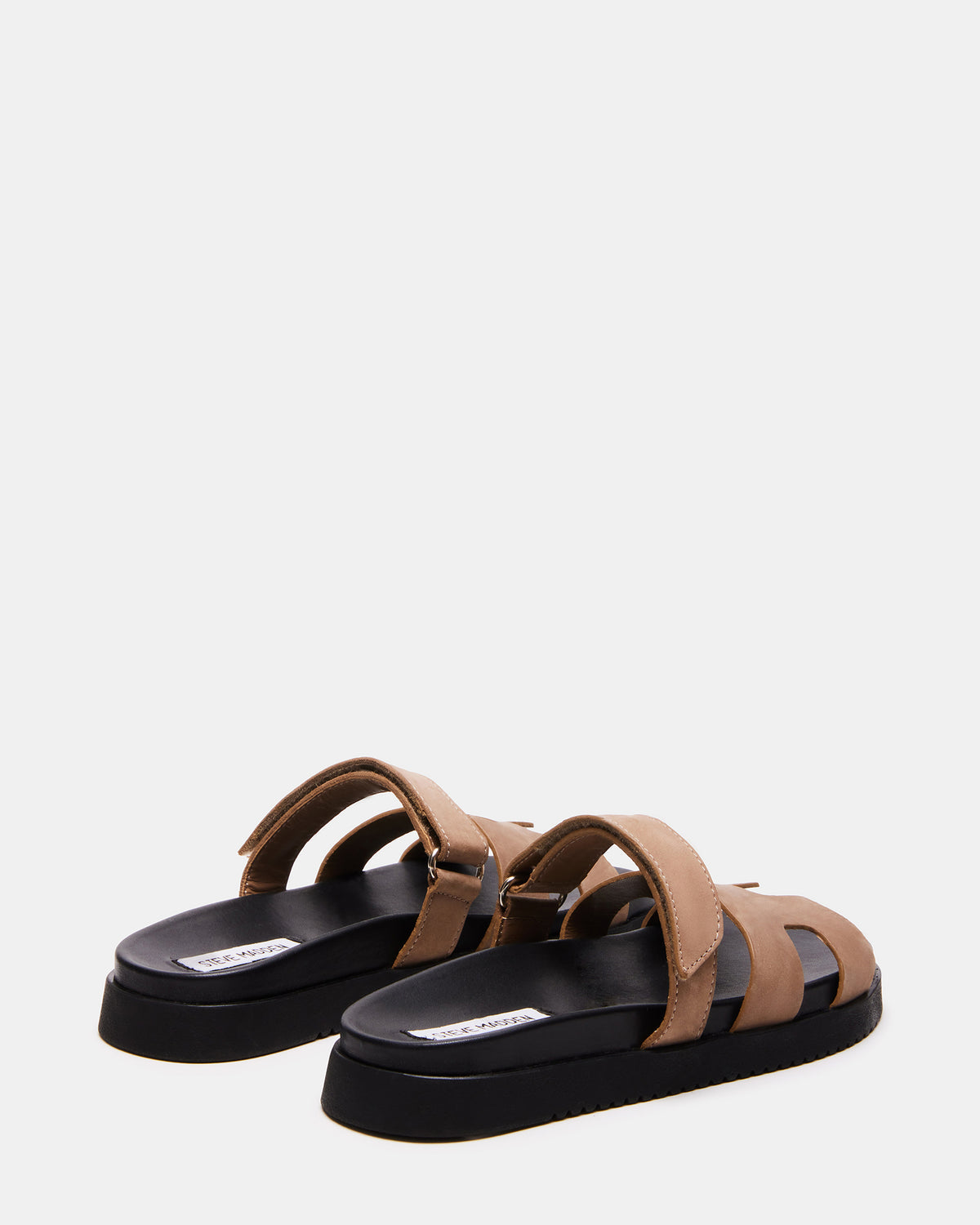 MAYVEN Tan Nubuck Flatform Slide Women's Sandal | Steve Madden Best Seller