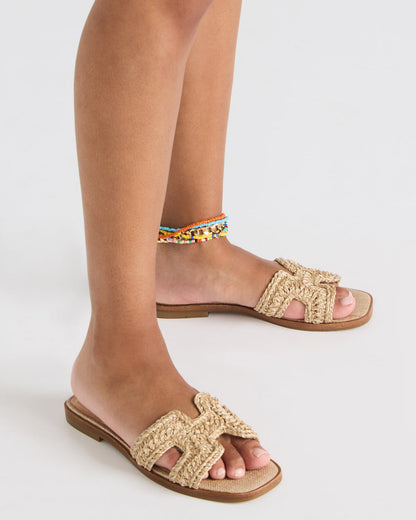 HADYN Crochet Raffia Women's Designer Sandal | Steve Madden Deals