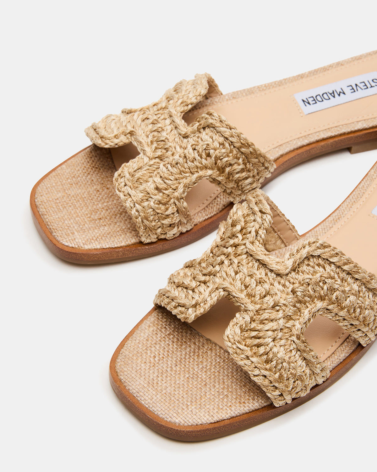 HADYN Crochet Raffia Women's Designer Sandal | Steve Madden Deals