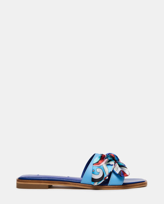HADYN Blue Scarf Women's Designer Sandal | Steve Madden Value