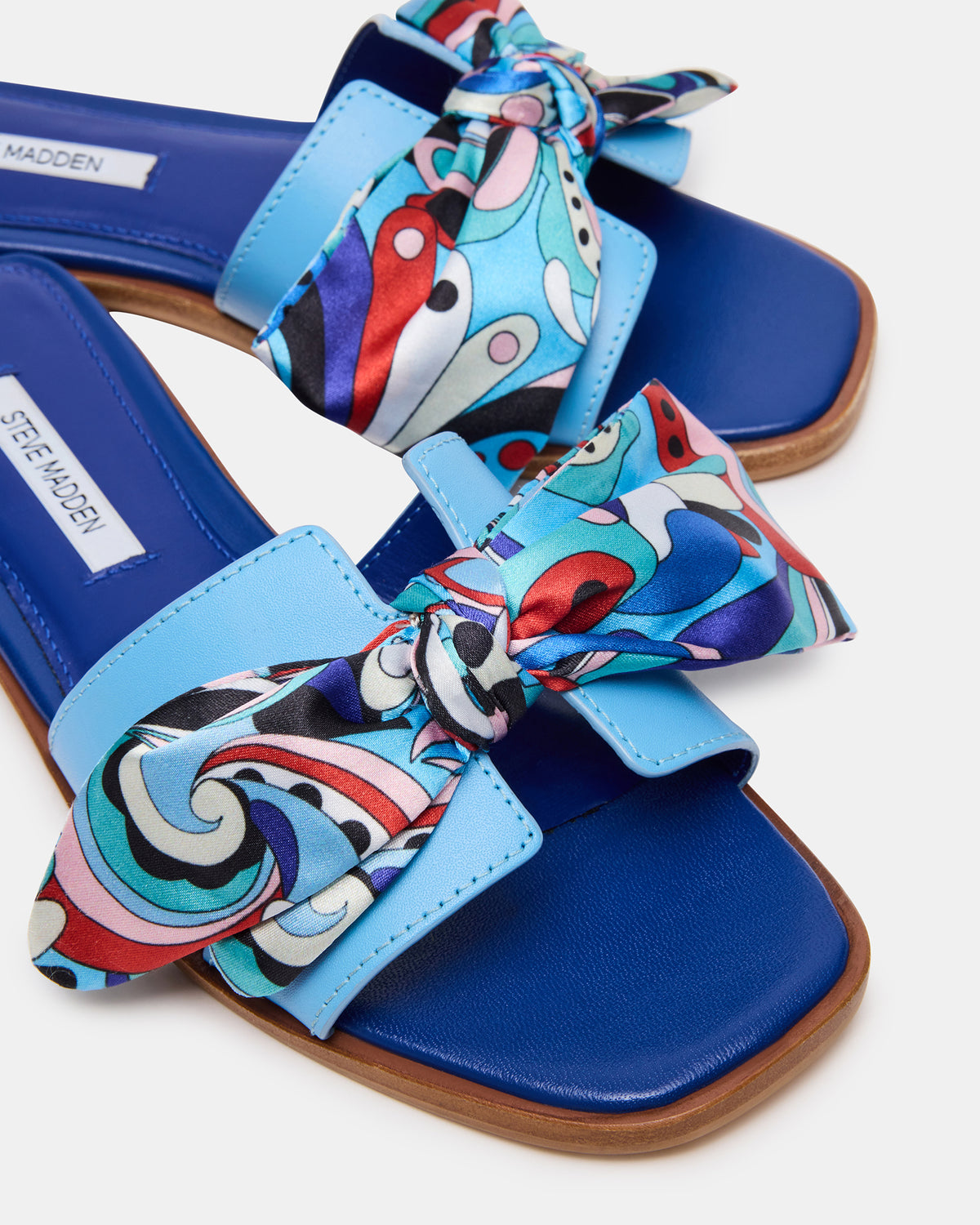 HADYN Blue Scarf Women's Designer Sandal | Steve Madden Value