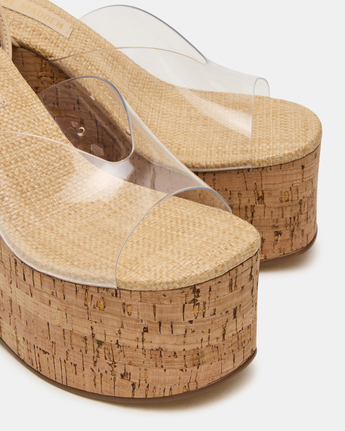 SINAI Clear Square-Toe Platform Wedge Strappy Women's Sandal | Steve Madden Everyday