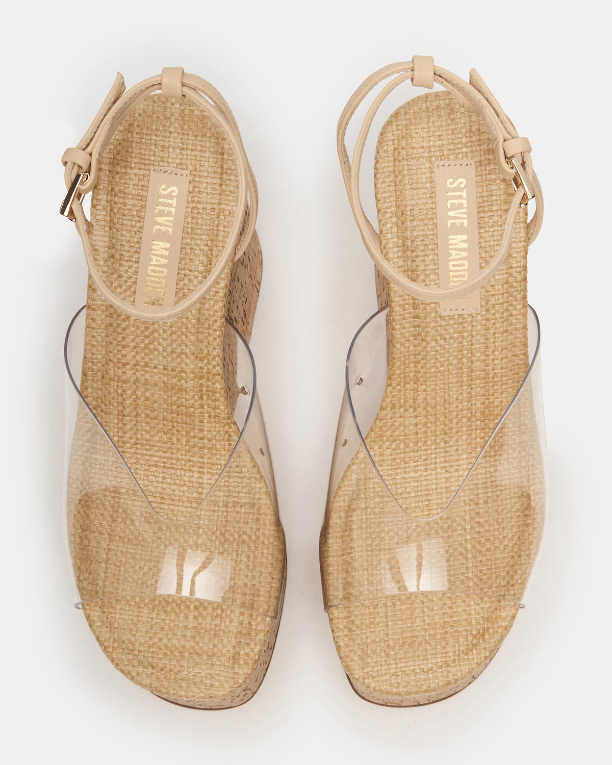 SINAI Clear Square-Toe Platform Wedge Strappy Women's Sandal | Steve Madden Everyday