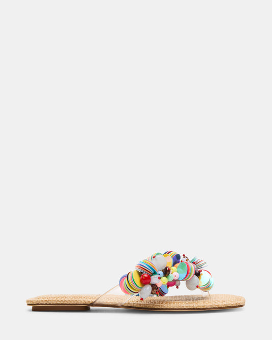 TRELLA Multi Beads Square-Toe Thong Women's Sandal | Steve Madden Trending