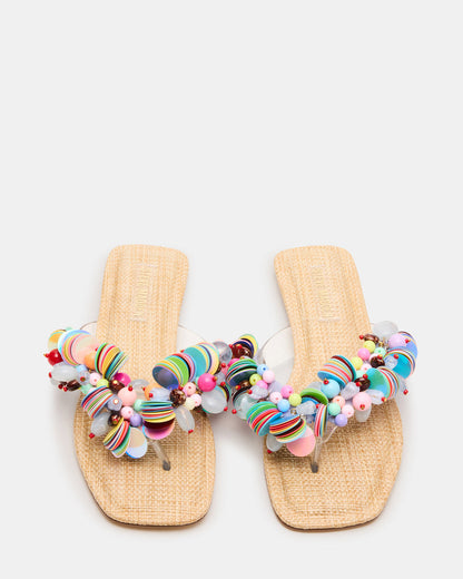 TRELLA Multi Beads Square-Toe Thong Women's Sandal | Steve Madden Trending