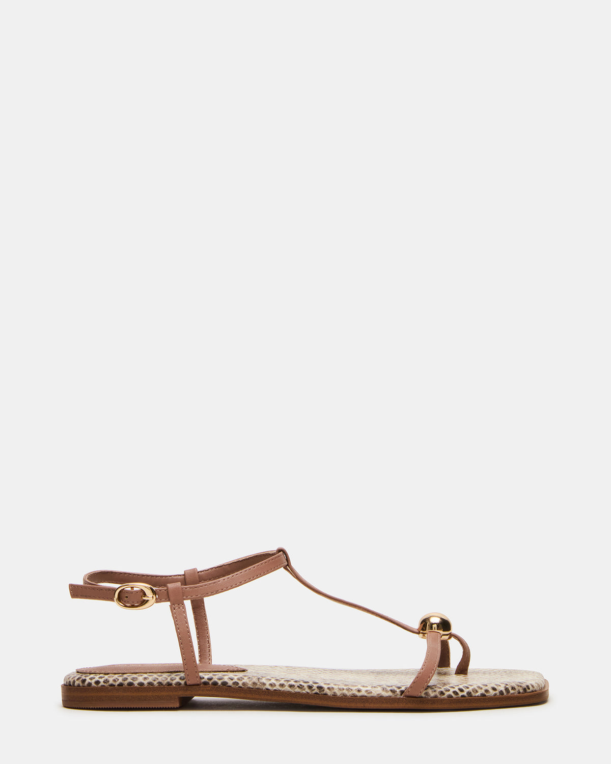 RITZY Natural Snake Square-Toe Strappy Women's Sandal | Steve Madden New