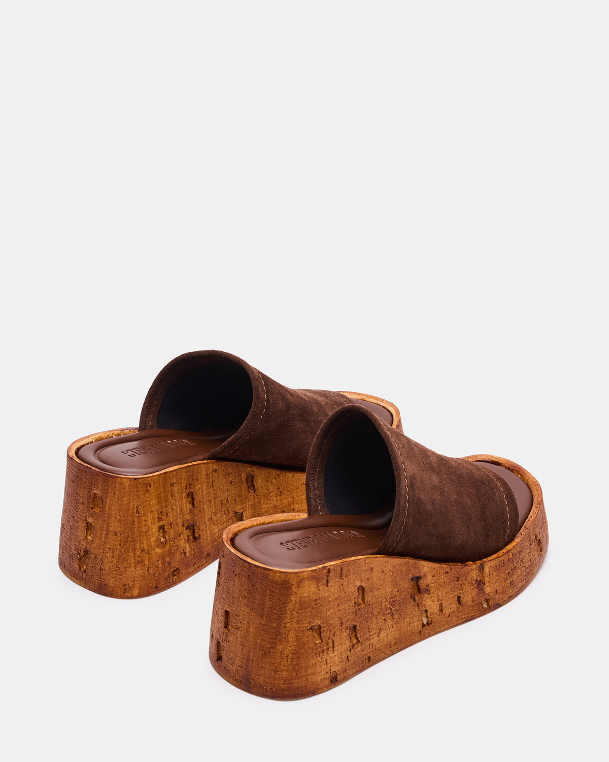 CELLAR Brown Suede Platform Wedge Square-Toe Women's Sandal | Steve Madden Value
