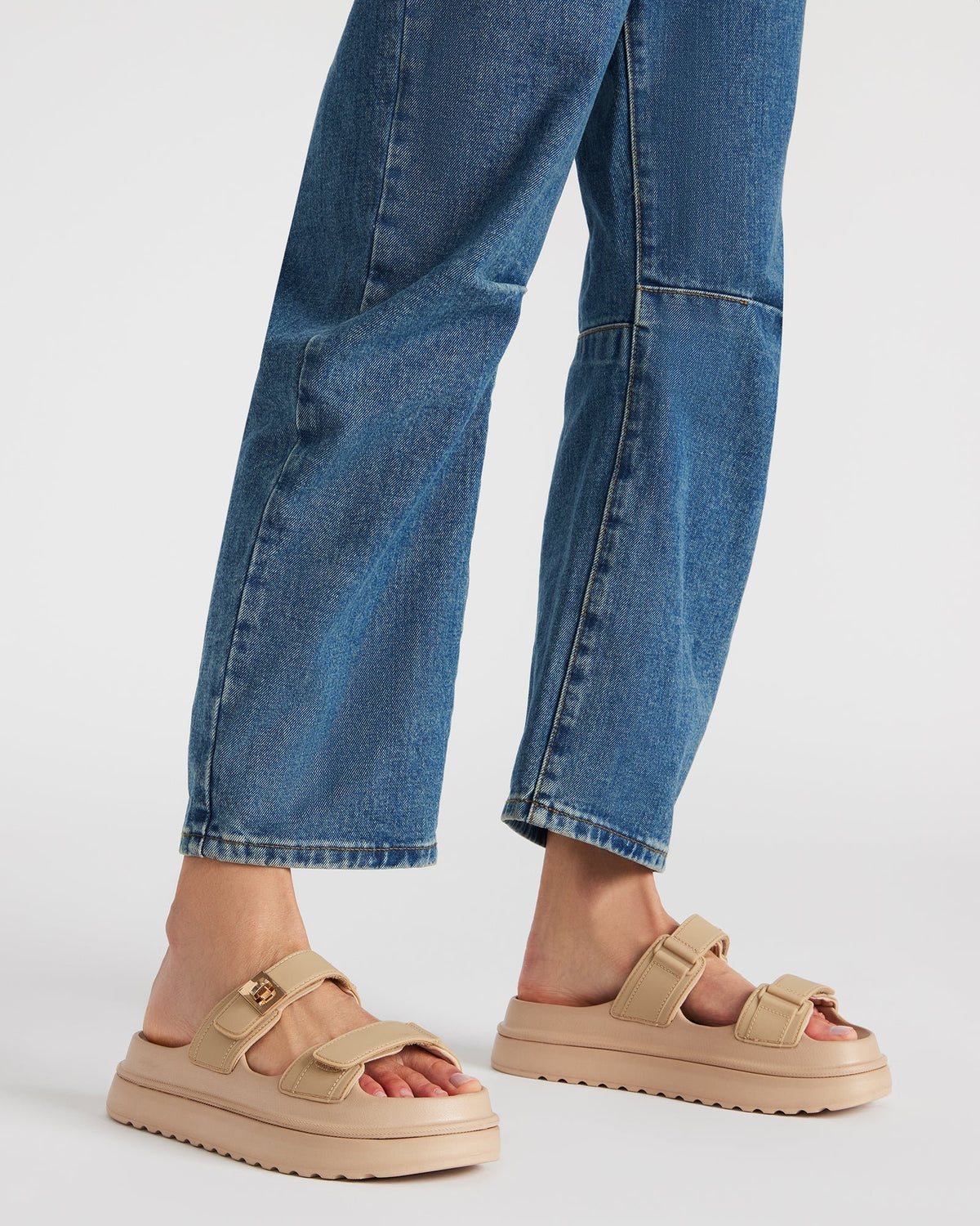 BIGSCHMONA JELLY Natural Women's Platform Slide Sandal | Steve Madden Featured