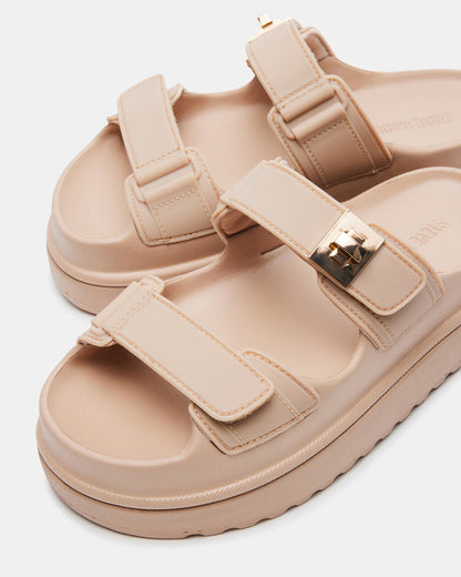 BIGSCHMONA JELLY Natural Women's Platform Slide Sandal | Steve Madden Featured