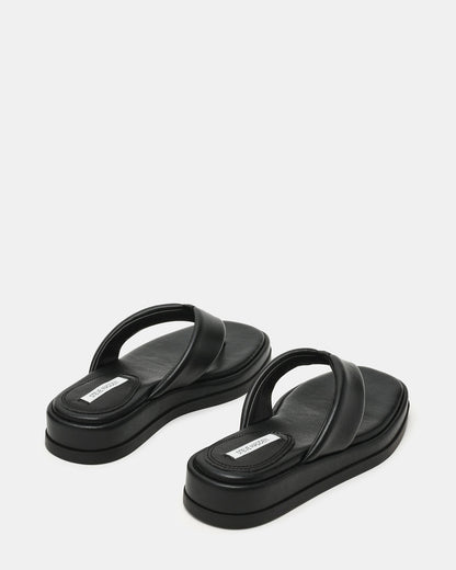 BELLA Black Thong Square-Toe Platform Women's Sandal | Steve Madden Recommended
