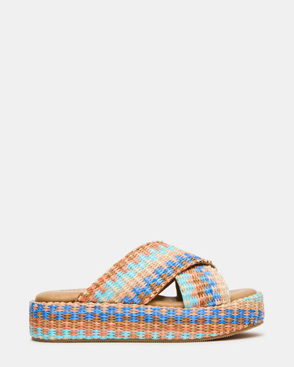 TULUM Raffia Multi Platform Flatform Women's Sandal | Steve Madden Latest