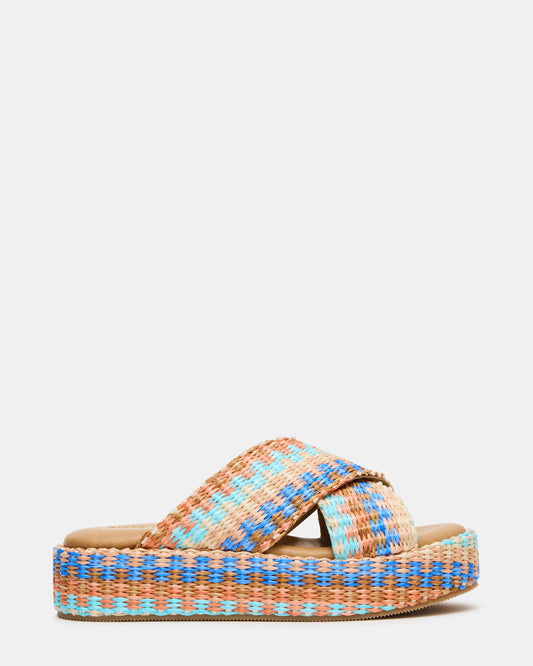 TULUM Raffia Multi Platform Flatform Women's Sandal | Steve Madden Latest