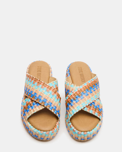 TULUM Raffia Multi Platform Flatform Women's Sandal | Steve Madden Latest