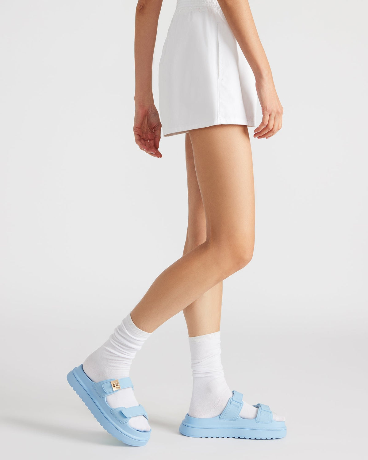 BIGSCHMONA JELLY Light Blue Women's Platform Slide Sandal | Steve Madden Hot Sale